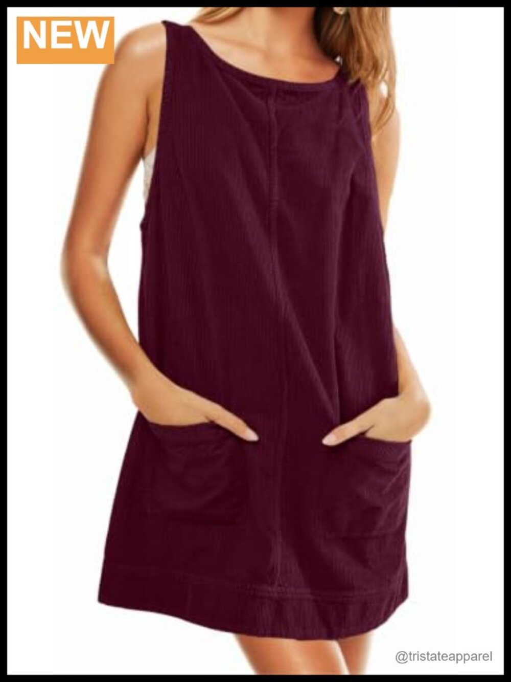 Corduroy Overalls Dress Low Open Back Skirtall Jumper Mini Pinafore Pockets